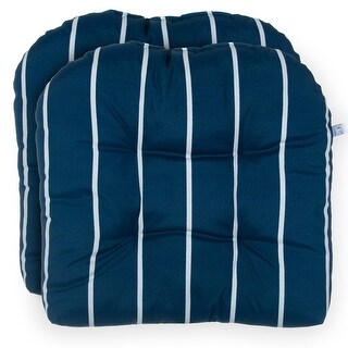 Sydney Blue 19" x 19" Wicker 2 Pack Seat Cushions - Bed Bath & Beyond ...